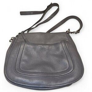 Marc Jacobs Empire City Crossbody Bag Gray Pebbled Leather